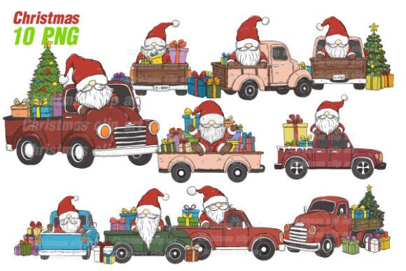 Christmas Bundle of Santa Claus Illustrations