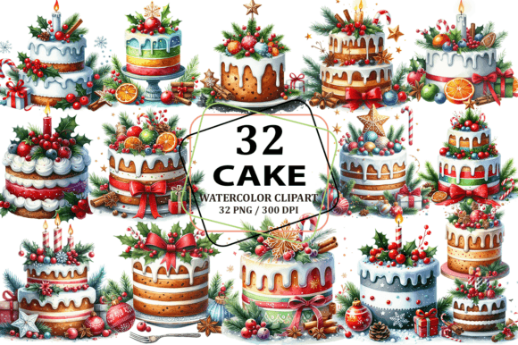 Christmas Cake Clipart Sublimation PNG: A Review for Illustrations