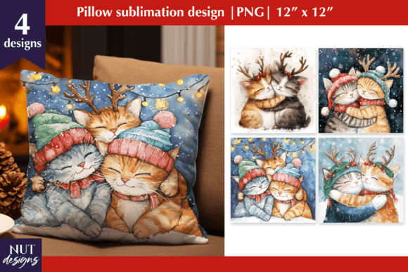 Christmas Cat Family Cats Friends: A Review for Illustrations and Blog Graphics
