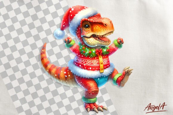 Christmas Clipart, Christmas Dinosaur: A Review for Modern Illustrations