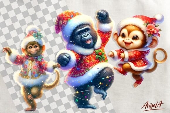 Christmas Clipart, Cute Monkey Clipart: A Seller’s Review of This Festive Illustrations Asset