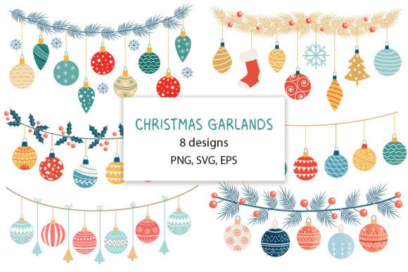 Christmas Garlands Collection: A Designer’s Review of These Illustrations