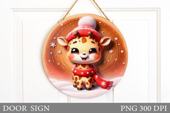 Christmas Giraffe Door Sign Sublimation Review