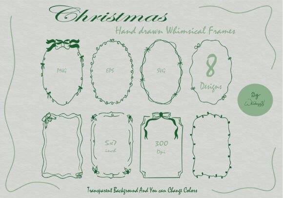 Christmas Hand Drawn Whimsical Frames Review