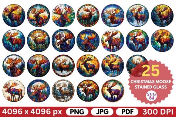 Christmas Moose Stained Glass: A Designer’s Review for Seasonal Illustrations
