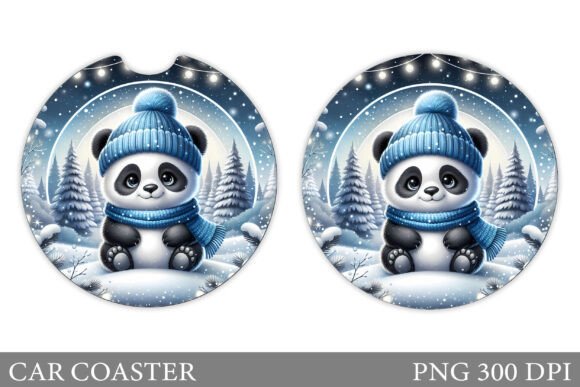 Christmas Panda Car Coaster Sublimation Illustrations Review