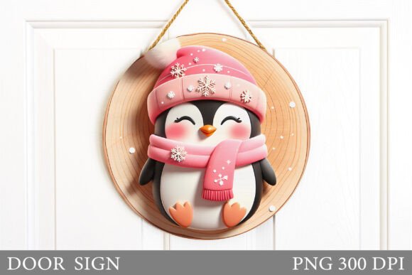 Christmas Penguin Door Sign Sublimation Review