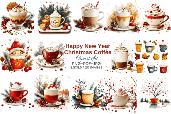 Happy New Year Christmas Coffee Clipart: A Seller’s Review