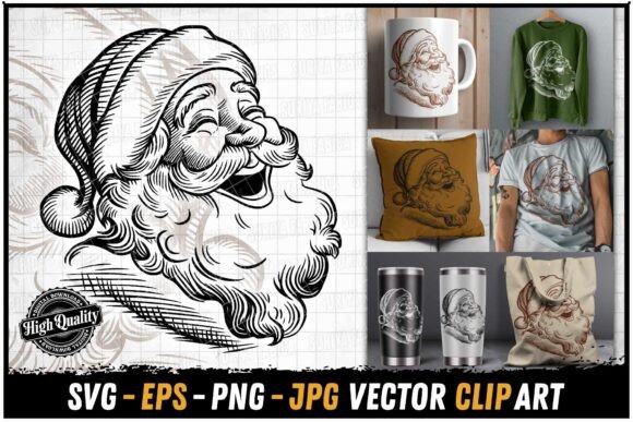 Laughing Santa Sketch Christmas Portrait Review