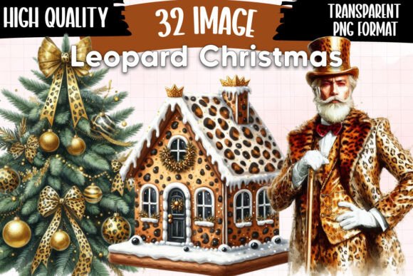 Leopard Christmas Clipart Sublimation Review