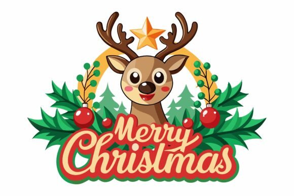 Logo with the Words merry Christmas: A Designer’s Review for Editorial and Web Use