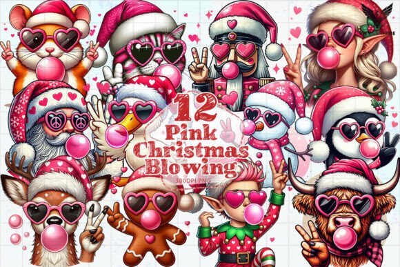 Review: Character Pink Christmas Blowing Clipart