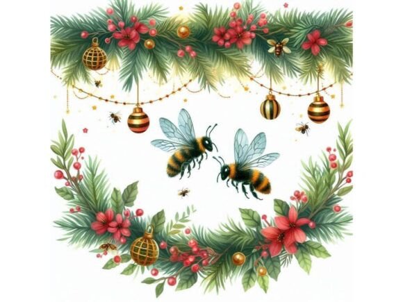 Review: Watercolor Christmas Garland with Buzzin Illustrations