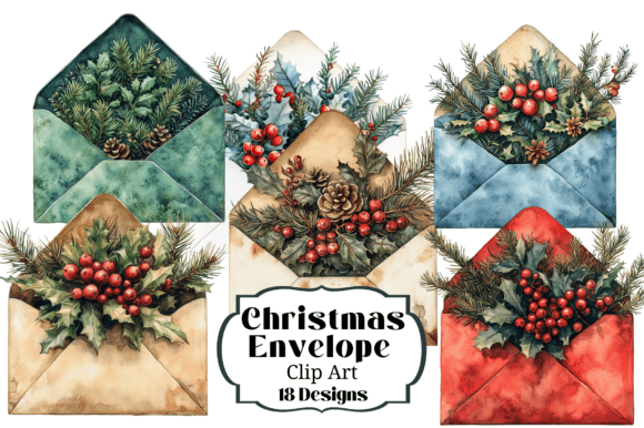 Reviewing 18 Christmas Holly Envelope Clipart